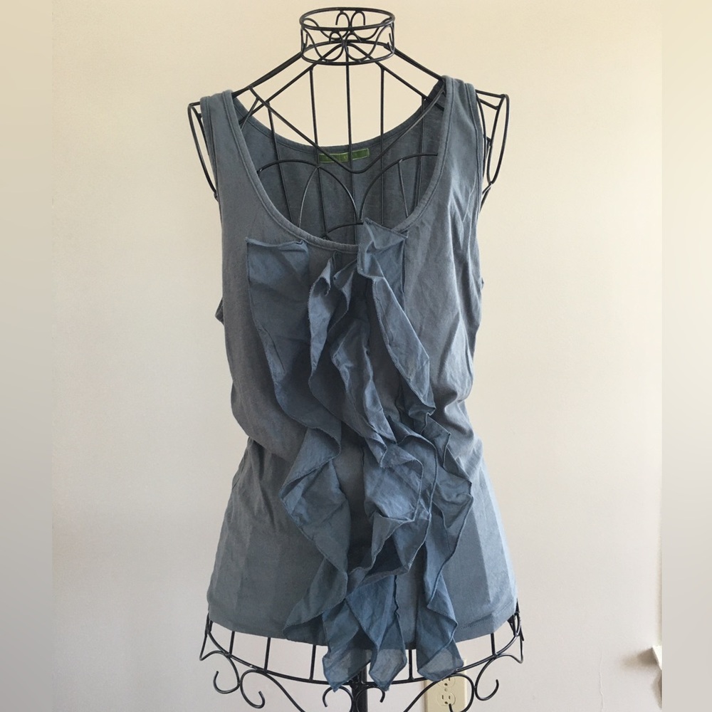 Velvet by Graham and Spencer Roxy ruffle cotton tank top